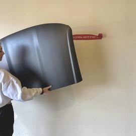 Corvette Coupe Wall Mount Roof Rack with Corvette Script - Roof Storage Rack for C6, C7 & C8 Corvettes (Black)