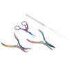 4pcs Hair Extension Tools with Pliers Wire Loop Beading Hook