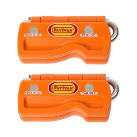 The Original Fat Ivan Fold Up Doorstop Wedge with Magnet Orange (Pack of 2)