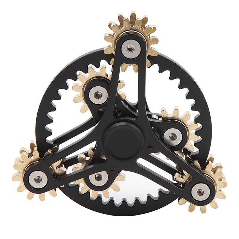 Fingertip Gear Toy 4 Gears Decompression Metal Finger Hand Brass