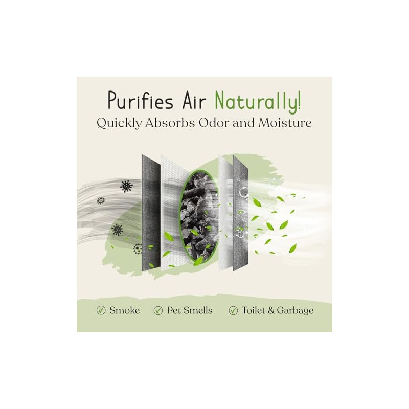 bmbu Charcoal Shoe Deodorizers - Natural Odor Eliminators