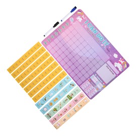 Parliky 1set Magnetic Habit Chart for Boy Girl Reusable Reward Chart Custom Activities for Boys Girls Fun Behavior Tracker for Fridge for Parents and Educators Design