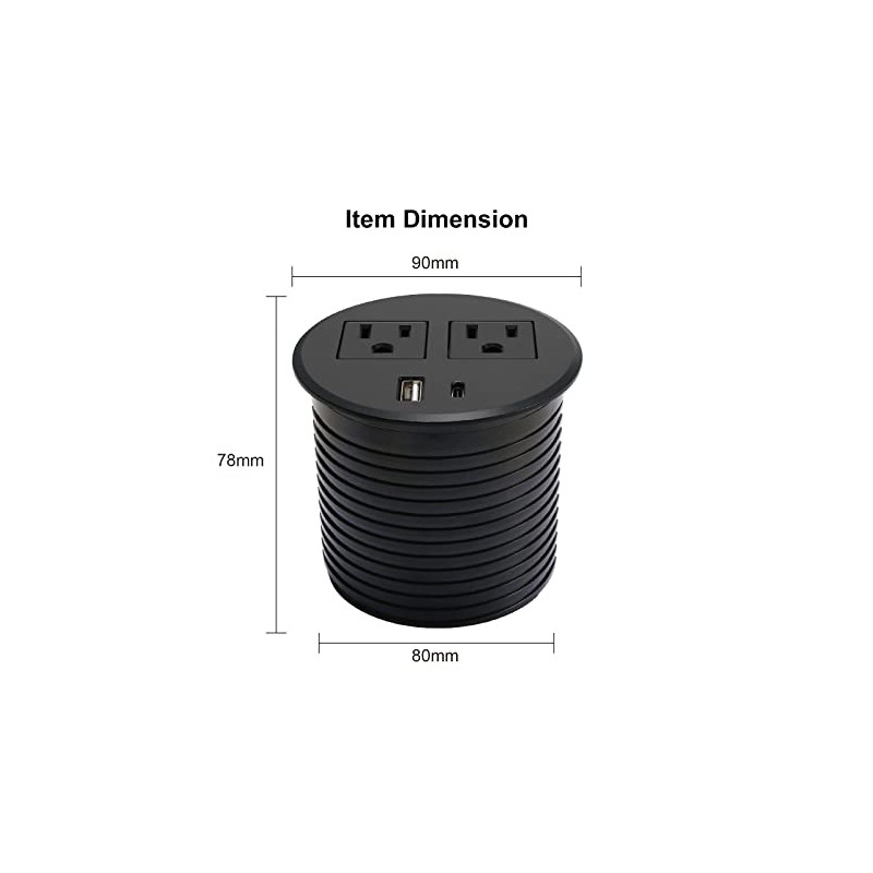4 LEAF Barra de Alimentación con USB C Carga Rápida