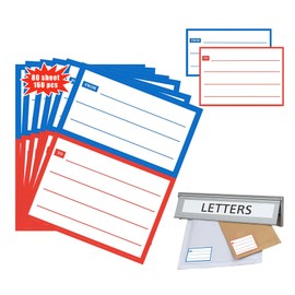 to from Return Address Mailing Labels 160pcs Blank Mail Shipping Permanent Adhesive Postage Guaranteed Stickers 4.5x3.5 Inch Handwriting to/from Gift Tags for School,Home&Office,Red Blue
