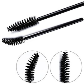 G2PLUS 100 PCS Black Eyelash Brushes Spoolies - Eyebrow Spoolie Brushes -Disposable Mascara Wands - Eyelash Extension Brushes for Extensions