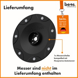 BEOS® Premium Robotic Lawnmower Tuning - Blade Plate for 7 x Blades - Fibreglass Reinforced Blade Disc - Diameter 197 mm - Turntable Compatible with Husqvarna Automower 305 | 310 | 315x | 405 | 415x |