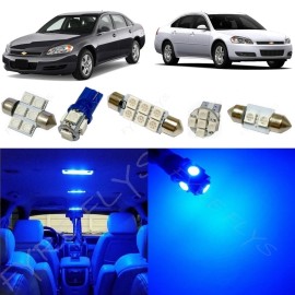 FYRE FLYS 12x Blue LED lights interior package kit for 2006-2013 Chevy Impala CI3B