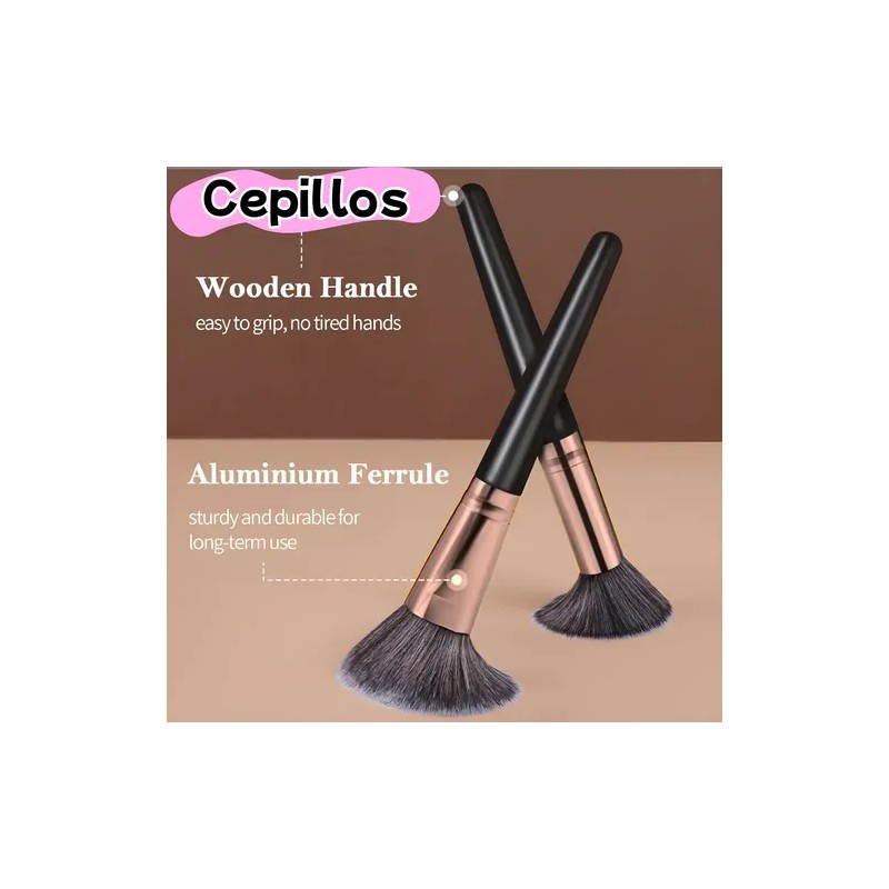 45pzs Brochas Maquillaje Base Profesional Kit Con Esponjas