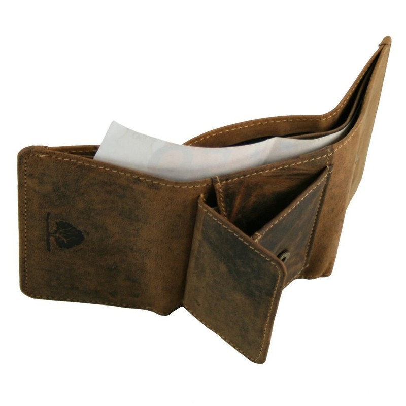 Greenburry Vintage Wallet Leather 10 cm sattelbraun
