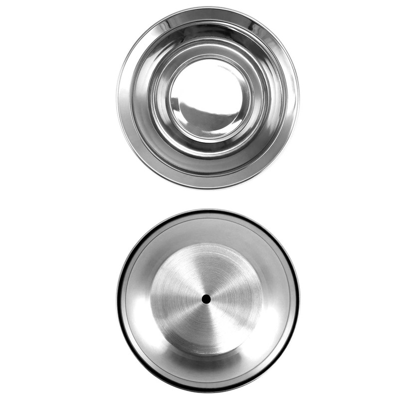 QWORK® Pack of 3 Burger Covers, Melting Dome, Stainless Steel,