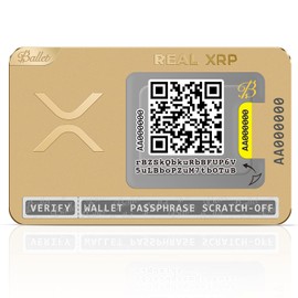 Ballet REAL XRP, Gold Edition - The Easiest Crypto Cold Storage Card, Cryptocurrency Hardware Wallet with Multicurrency and NFT Support (1-Single)