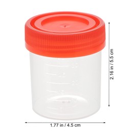 iplusmile Vasos para Muestras con Tapas de Rosca 25 Recipientes para Muestras de Orina Frascos para Muestras con Báscula para Orina Heces Recolección de Muestras para Análisis
