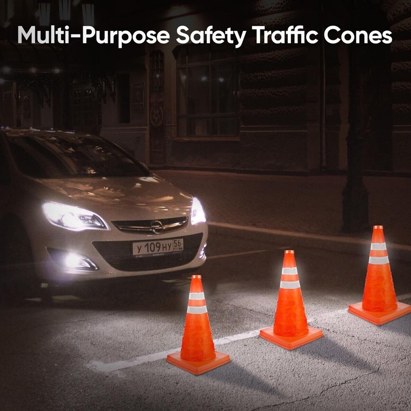 Sucasa Collapsible Portable Safety Cones 18" Pop-Up Safety Cones Versatile