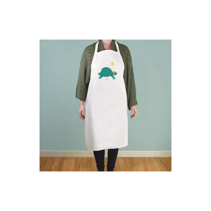 'Tortoise With A Sun Hat And Glasses' Unisex Cooking Apron