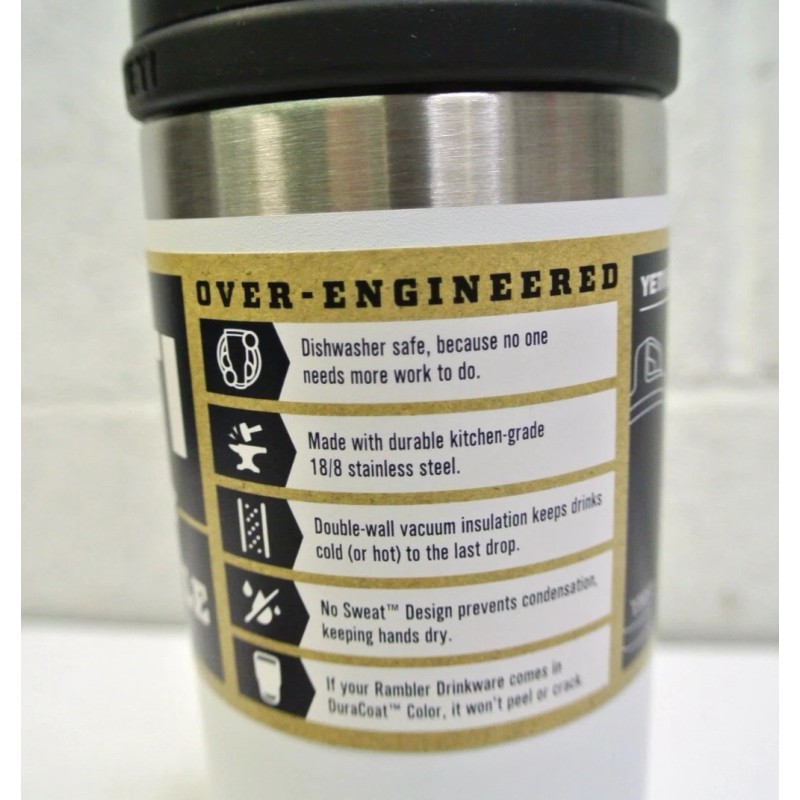 YETI Rambler 18oz Bottle with Chug Cap - White