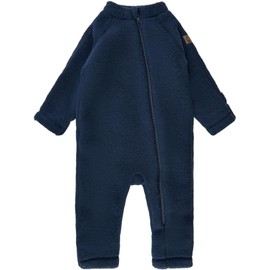 Mikk-line Walkooverall, Wollwalk Overall Baby, Baby Pyjamas Made of Wool for Baby and Toddler, 95% Wool, 100% Mulesing-Free Merino Wool, Pyjamas Baby Without Feet, blue nights