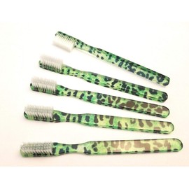 20-PACK Green Leopard Vintage Designer Toothbrush Alan Stuart of New York NEW