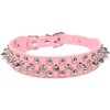 ETOPARS Spiked Studded Leather Dog Collar, Bullet Nail Rivet for