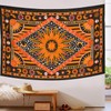 ANJANIYA Burning Sun Tie Dye Tapestry, Celestial Sun Moon Star