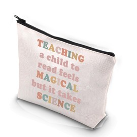 XYANFA Science Of Reading Makeup Bag Literacy Coach Gift Reading Teacher Gift Dyslexia Team Gift Phonics Gift Dyslexia Gift (32.it takes SCIENCE)