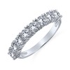 Simple Thin Round Cubic Zirconia AAA CZ Stackable Eternity Anniversary