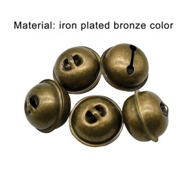 Pinenjoy 20pcs Vintage Bronze Bell 1.18inch Jingle Bell Metal Round Bell for Christmas Home Party Pet Decorations DIY Craft Accessories