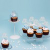 24 piezas de adornos para cupcakes de copo de nieve