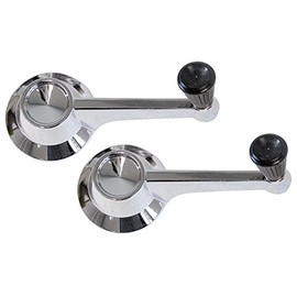 Auto Krafters Compatible/Replacement for Quarter Window Manual Crank Handle Pair 1963-65 Fairlane, Falcon, Galaxie 2-Door (EBC4DZ-6230322PR)
