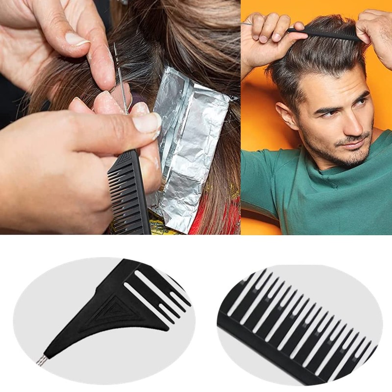 3Pcs Highlighting Combs Set Different Sizes Weaving Hair Combs Professional