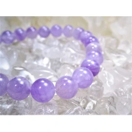 Leaf Stone [Gentle Sparkle Lavender Amethyst Makes Your Arms Cute] Lavender Amethyst Bracelet Women's Natural Stone, 0.3 inch (8 mm) Power Stone (For Purification, Rough Stone), Stone, Amethyst