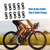 A ABSOPRO Bike Brake Cable Clip S Style Clamp Plastic