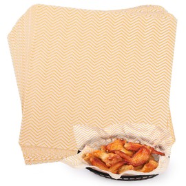 GeeRic Waxed Deli Paper Sheets 12 * 12 Inch, 100 Pcs Food Basket Liners for Sandwiches, Burgers, Wave Deli Wrap Wax Paper Sheets Orange