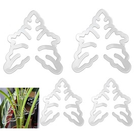 Climbing Houseplant Stem Supports,4Pcs Clear Plastic Flower Plant Growth Stake Trellis,Stem Support Hooks Plant Vine Wall Clip Plant Support Stake (B)