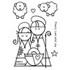 Woodware Francoise Collection-Mary & Joseph-Stamp, 4 x 6 inches, FRS945,