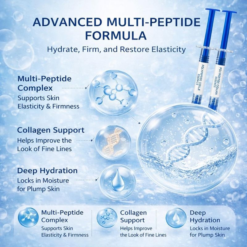 Polypeptide Collagen Elastic Essence Cream, Peptide Anti Wrinkle Essence, Micro-Molecular