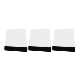 QUARKZMAN 3 Stück Vinyl-Rakel, Filzkanten-Vinyl-Wrap-Decal-Rakelwerkzeug, 4-Zoll-Autovinyl-Folien-Schaber-Plastikrakel für Autowrap, Schildherstellung, Fenster, weiß, trapezförmig