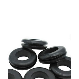 Rubber Grommets for 1 1/4" Panel Hole - 7/8" ID x 1 5/8" OD, Fits 1/8" Panel - Oil Resistant Buna-N Rubber Grommets - Black Rubber Grommet Round Rubber Grommet (10)