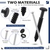 Otoolling 36 Pack Vinyl Shutter Fasteners 3 Inch Shutter Screws