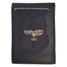 BOSTON LEATHER CUSTOM BADGE CUTOUT/ID HOLDER NECK CHAIN: Transportation Security Agency (TSA) Shield Cutout (450-4041)