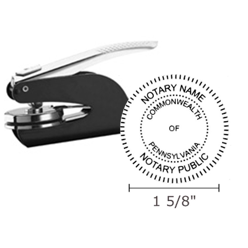 Self Inking Pennsylvania Notary Stamp & Seal Embosser Value Package