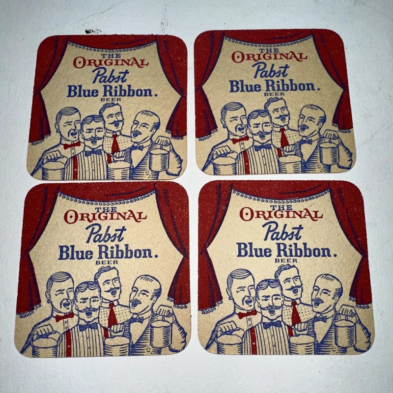 VINTAGE PABST BLUE RIBBON BEER COASTER