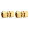 sourcing map 2Pcs Brass Compression Tube Fitting, 14 mm Tube