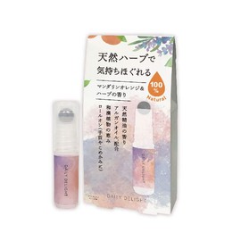 daily delight (デイリーディライト) Enjoy Natural Herbs Roll-On Aroma Mandarin Orange & Herbs 4mL (Essential Oil for Neck & Shoulder)