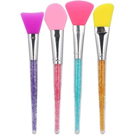 Cepillo de la mascarilla del silicón 4pcs, cuidado facial del aplicador del cepillo del maquillaje del silicón de la mezcla del fango facial