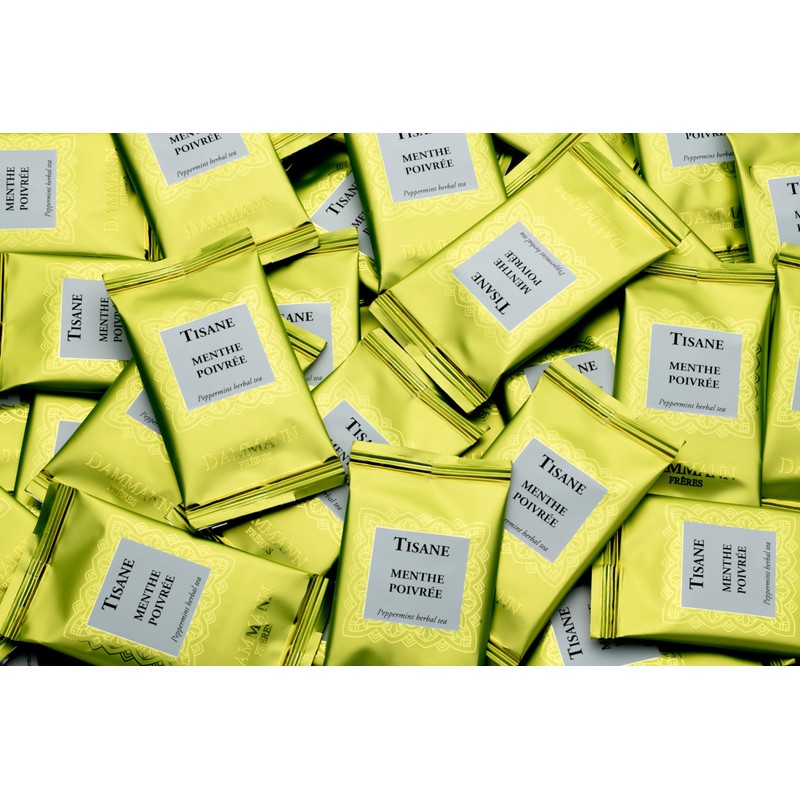 Dammann Freres Sachets, Menthe Poivrée Tea Bags, Premium Gourmet French