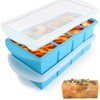 SlowTon Bandejas de Silicona para Congelador Hielo y Sopa, 2/4