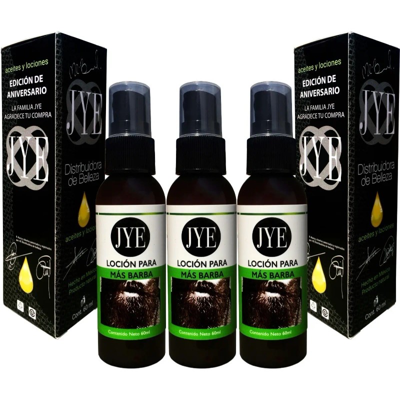 Loción Jye Edición Aniversario 10%barba Crecimiento 3 Frasco