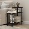 Furinno Turn-N-Tube 3-Tier Rectangular Sofa Side Table, End Table with
