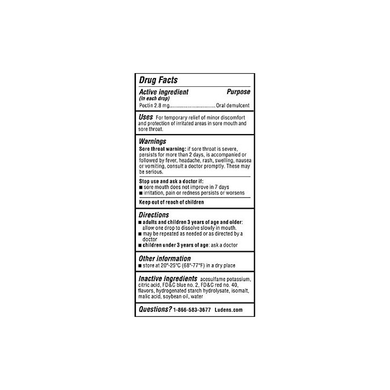 Luden's Cough Drop Sugar Free Wild Cherry 25 Count