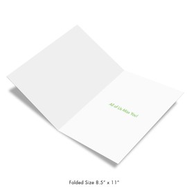 NobleWorks - Cute Miss You Greeting Card w/Envelope (Big 8.5 x 11 Inch) Pet Dog Thinking of You Notecard From All Of Us, Big Gratitude Stationery for Kids, Adult - Miss You This Much Dog J2232MYG-US